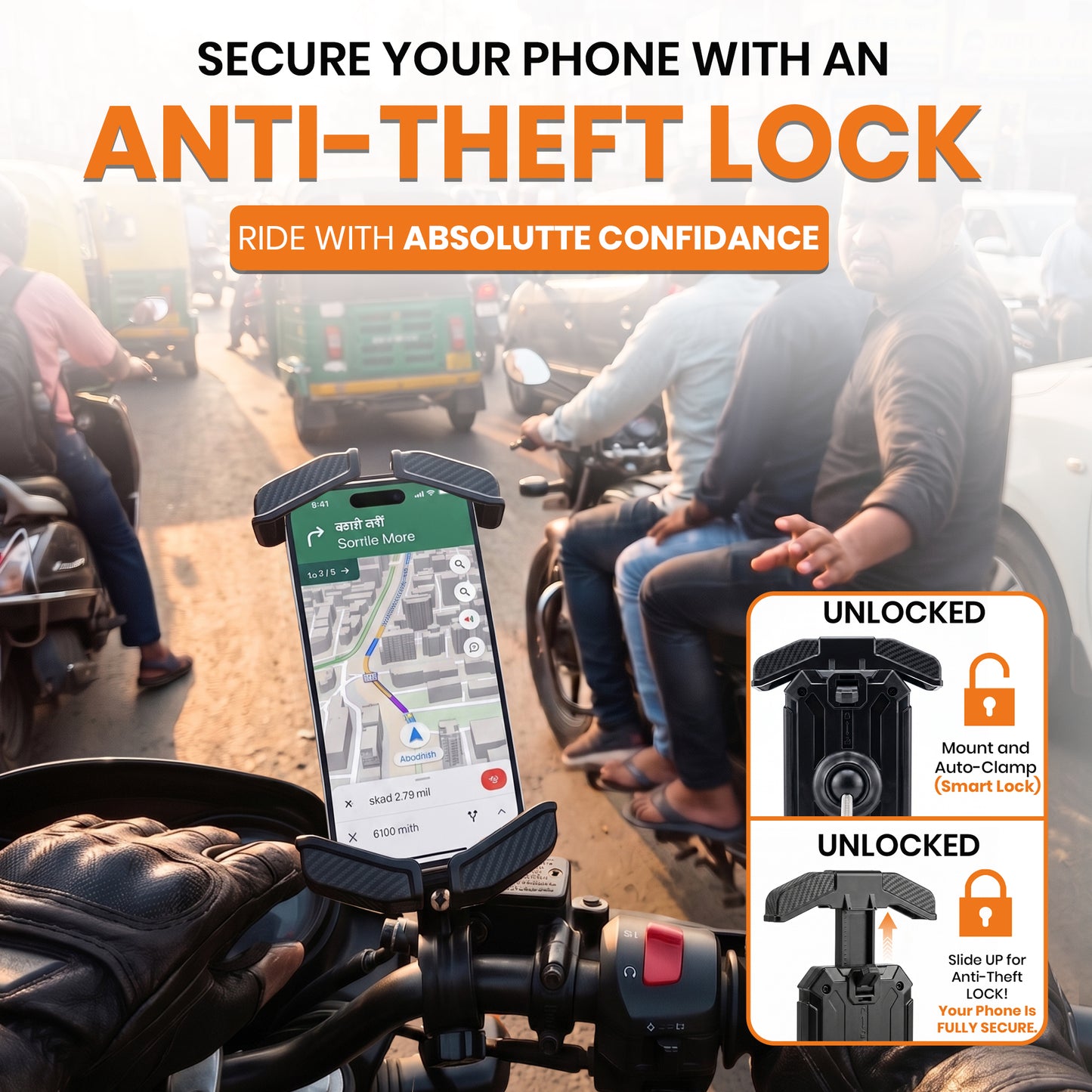 Mobile Holder Gripper-21 Bike