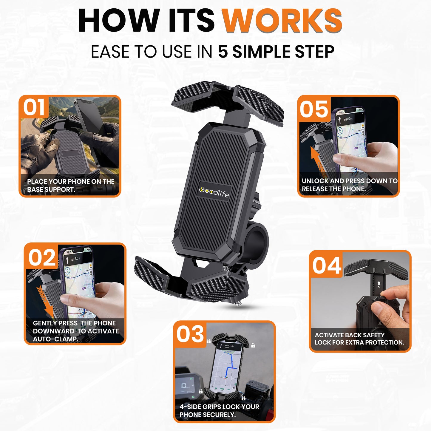 Mobile Holder Gripper-21 Bike